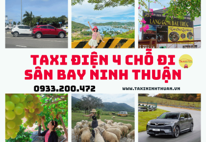 Taxi điện 4 chỗ đi sân bay Ninh Thuận