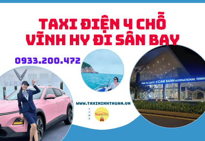 Taxi điện 4 chỗ Vĩnh Hy đi sân bay
