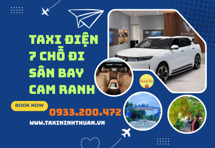 Taxi điện 7 chỗ đi sân bay Cam Ranh