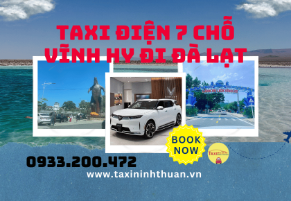 Taxi điện 7 chỗ Vĩnh Hy đi Đà Lạt