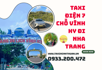Taxi điện 7 chỗ Vĩnh Hy đi Nha Trang