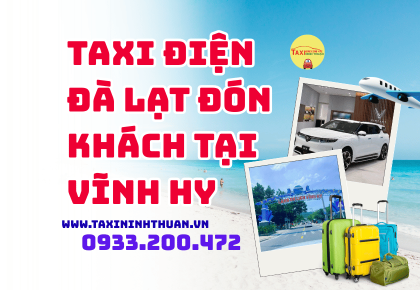 Taxi điện Đà Lạt đón khách tại Vĩnh Hy