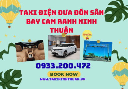 Taxi điện đưa đón sân bay Cam Ranh Ninh Thuận