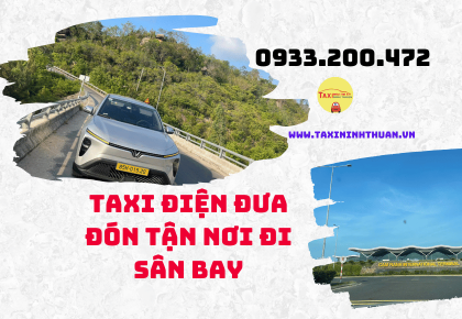 Taxi điện đưa đón tận nơi đi sân bay