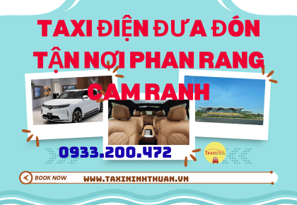 Taxi điện đưa đón tận nơi Phan Rang Cam Ranh
