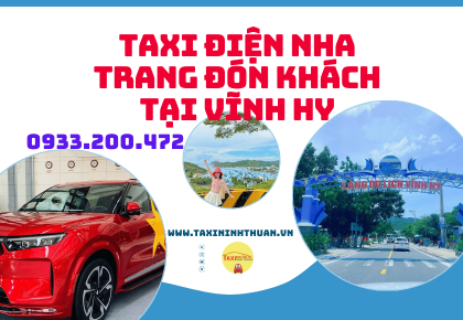 Taxi điện Nha Trang đón khách tại Vĩnh Hy