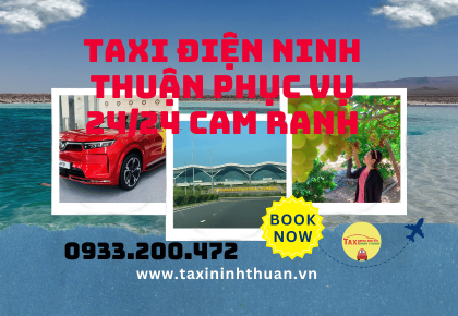 Taxi điện Ninh Thuận phục vụ 24/24 Cam Ranh