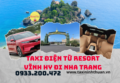 Taxi điện từ resort Vĩnh Hy đi Nha Trang