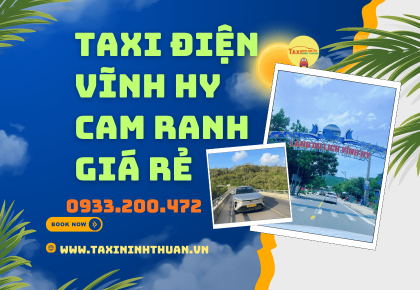 Taxi điện Vĩnh Hy Cam Ranh giá rẻ