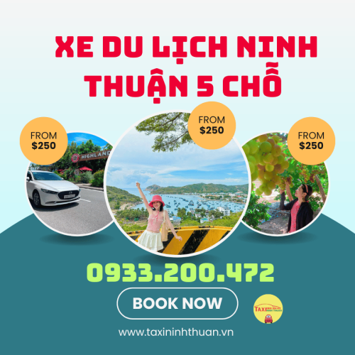  Xe du lịch Ninh Thuận 5 chỗ