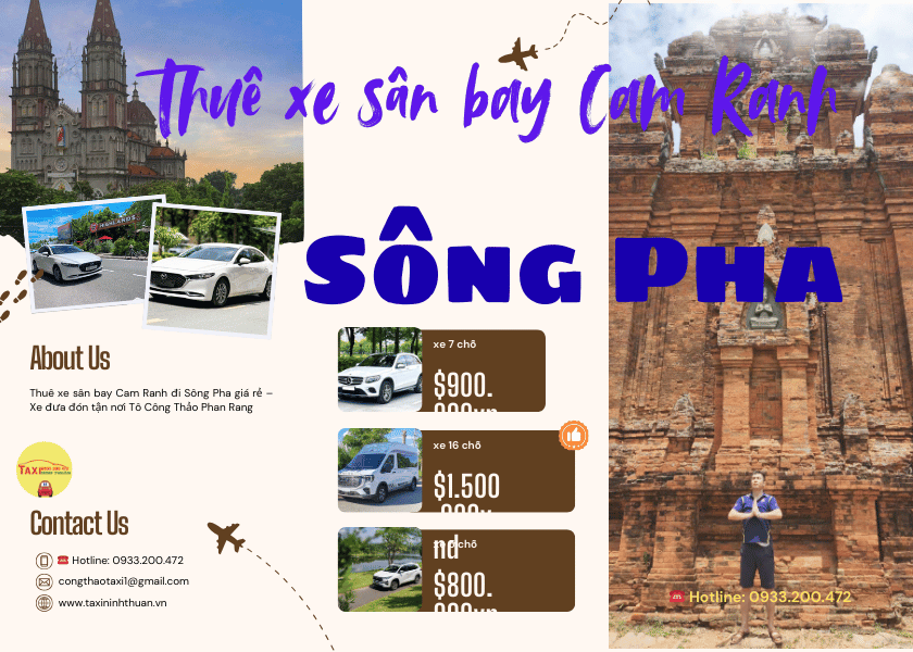 Thuê xe sân bay Cam Ranh đi Sông Pha