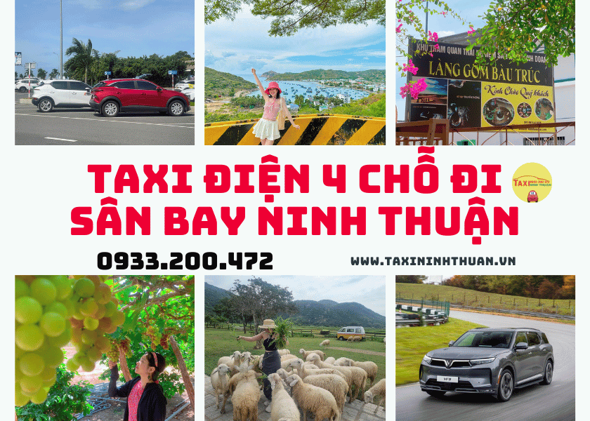 Taxi điện 4 chỗ đi sân bay Ninh Thuận