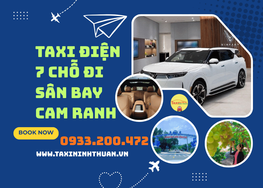 Taxi điện 7 chỗ đi sân bay Cam Ranh