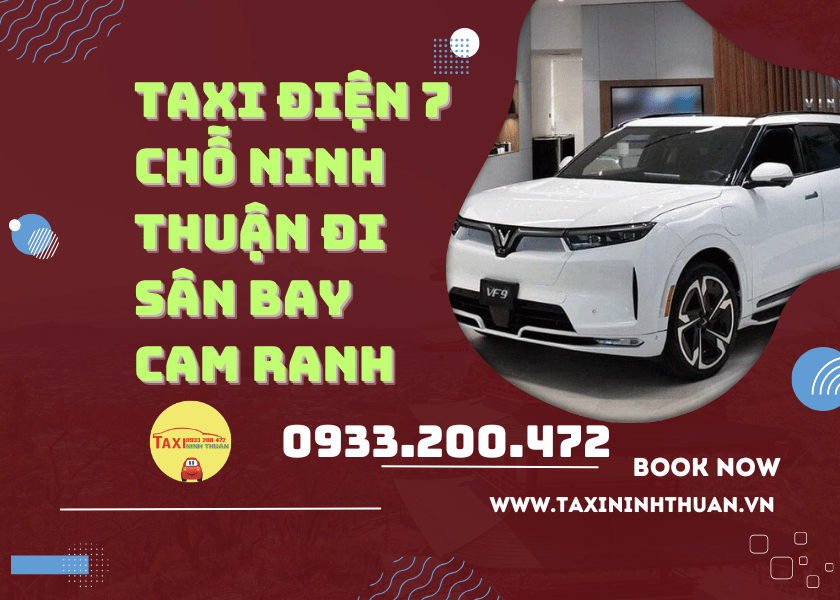 Taxi điện 7 chỗ Ninh Thuận đi sân bay Cam Ranh