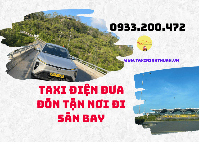 Taxi điện đưa đón tận nơi đi sân bay