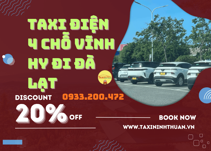 Taxi điện 4 chỗ Vĩnh Hy đi Đà Lạt