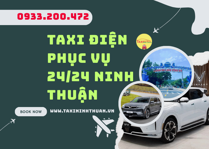 Taxi điện phục vụ 24/24 Ninh Thuận