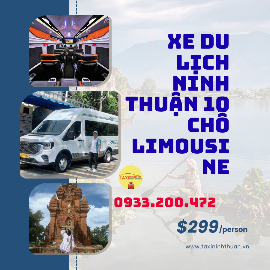 Xe du lịch Ninh Thuận 10 chỗ Limousine