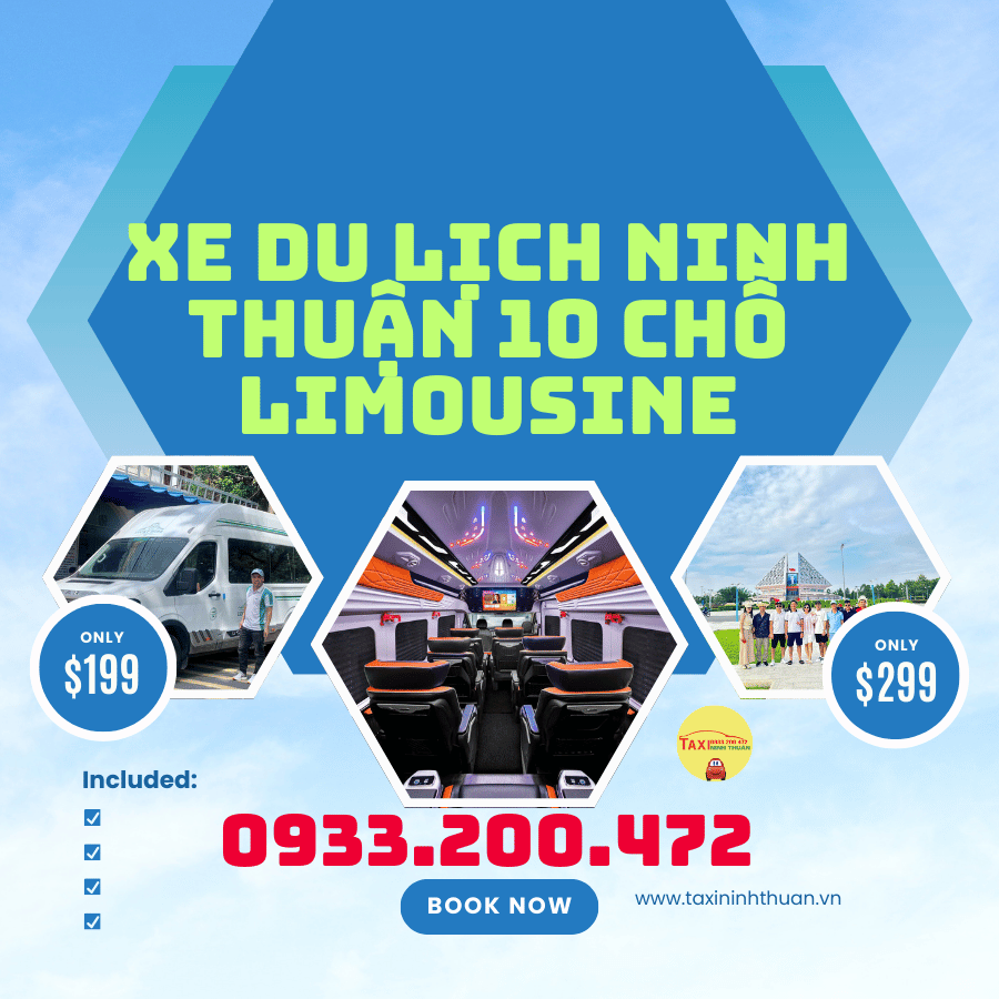 Xe du lịch Ninh Thuận 10 chỗ Limousine