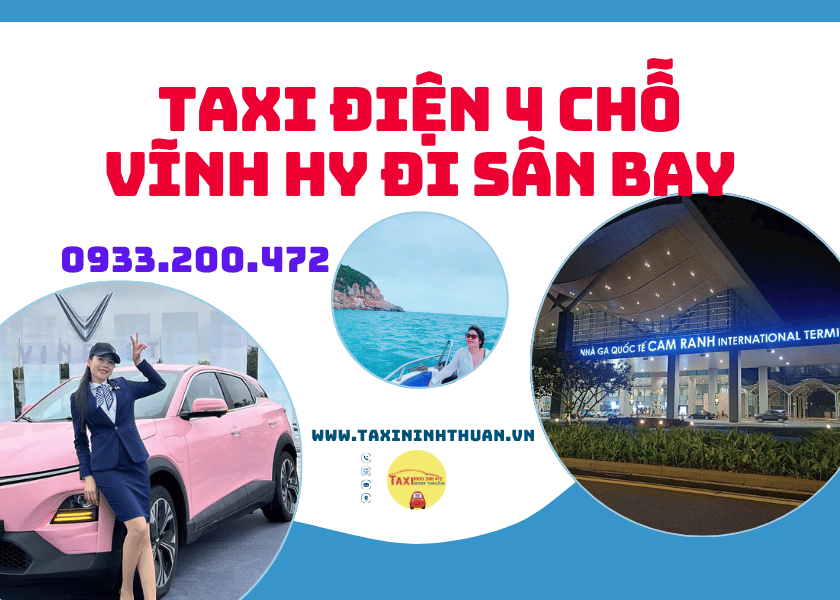 Taxi điện 4 chỗ Vĩnh Hy đi sân bay