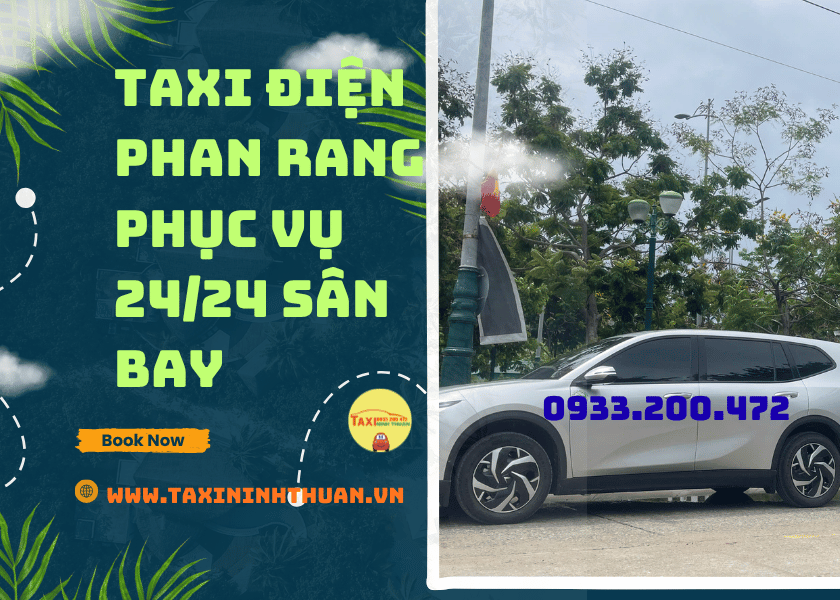 Taxi điện Phan Rang phục vụ 24/24 sân bay