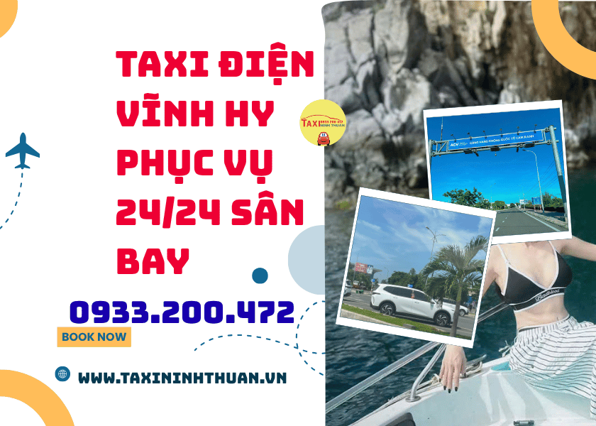 Taxi điện Vĩnh Hy phục vụ 24/24 sân bay