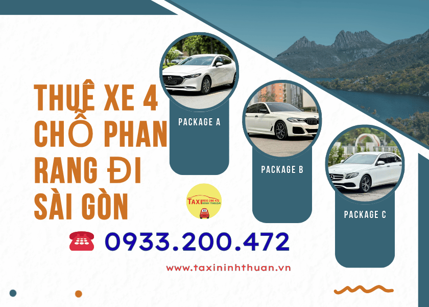 Thuê xe 4 chỗ Phan Rang đi Sài Gòn
