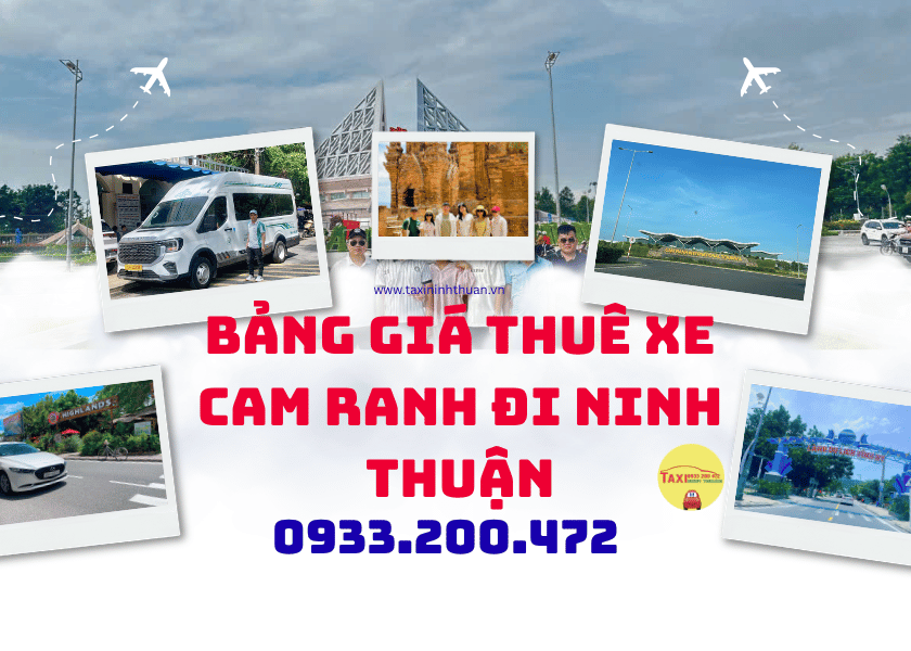 Bảng Giá Thuê Xe Cam Ranh Đi Ninh Thuận