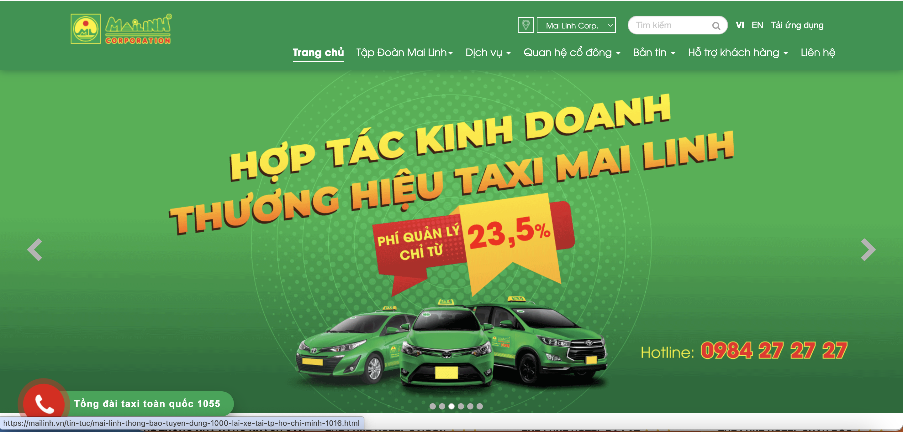 Taxi Mai Linh – Dịch Vụ Uy Tín, Chuyên Nghiệp